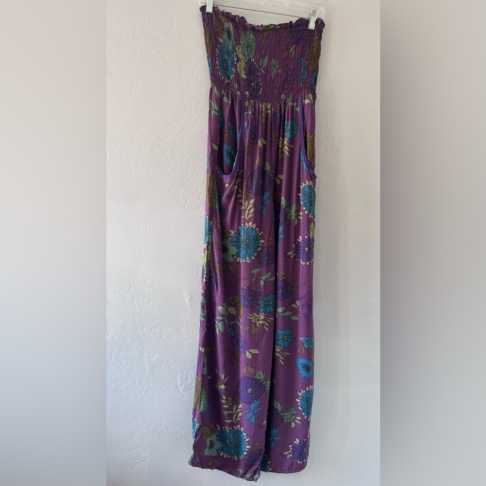 Xhilation Sleeveless Floral  Long Romper Wide bottom  Size M